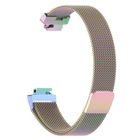 Stainless Steel Metal Replacement Strap Magnet Buckle For Fitbit Inspire HR-Colorful