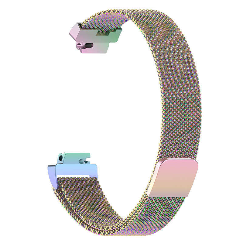 Stainless Steel Metal Replacement Strap Magnet Buckle For Fitbit Inspire HR-Colorful