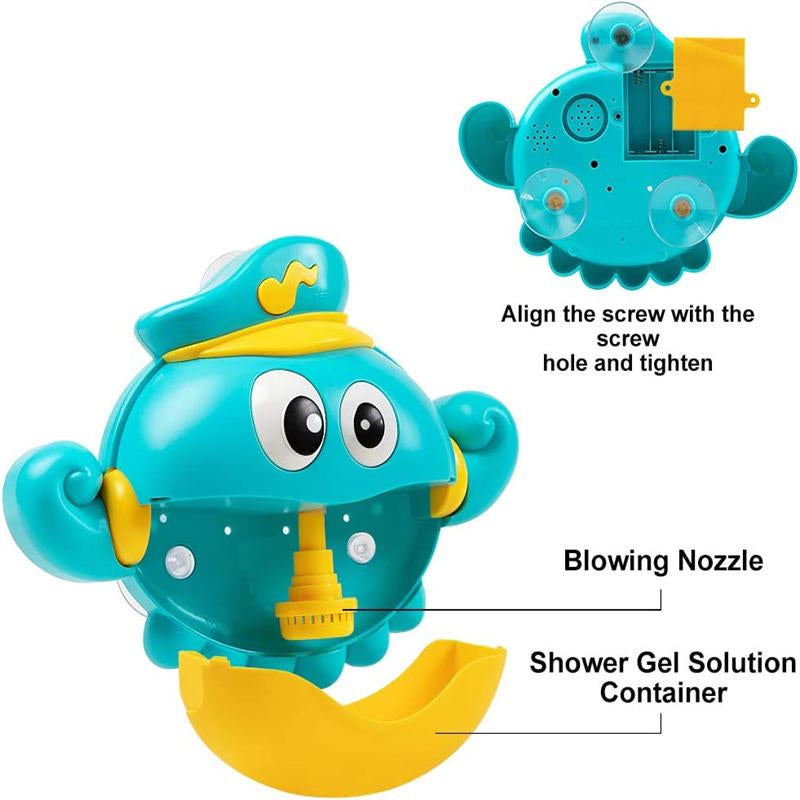 Bath Toy Octopus Bubble Maker Blower Machine for Toddlers Ages 18 Months and up