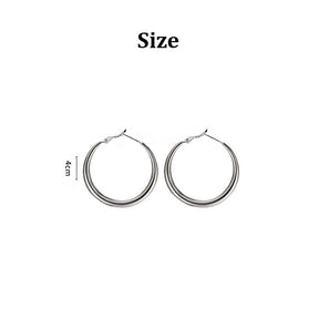 Simple Round Hoop Earrings for Women Girls