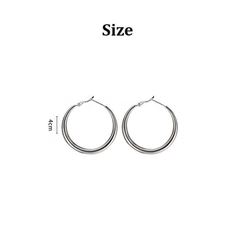 Simple Round Hoop Earrings for Women Girls