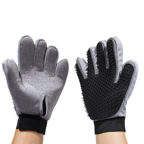 1 Pair Pet Grooming Gloves Efficient Hair Remover Brush-Black