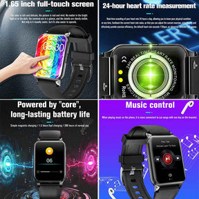 F30L HD Smart Watch Fitness Tracker with Heart Rate and Sleep Monitor-Black