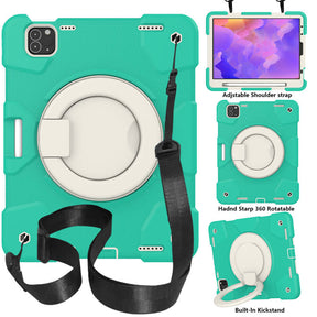 iPad Case For iPad Air 5 with 360¡ãSwivel Stand-Mint Green