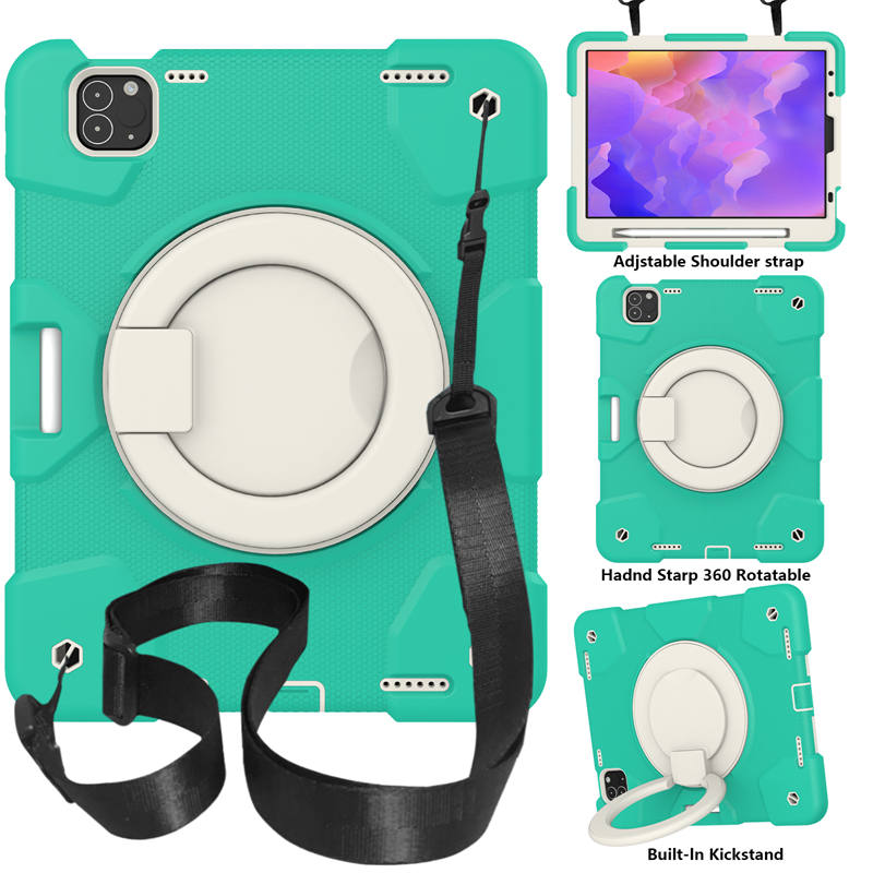 iPad Case For iPad Air 5 with 360¡ãSwivel Stand-Mint Green