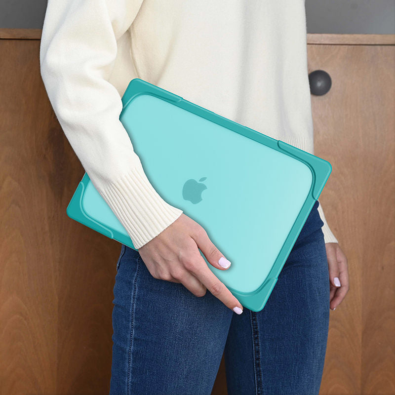 Anti Fall Case Breathable Compatible with Macbook Air 15 2023 A2941-LightBlue