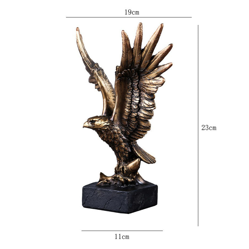 Resin Eagle Statue for Home Office Desktop Decoration