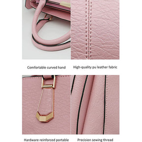 Womens Fashion Handbags Top Handle High Capacity Tote-Pink