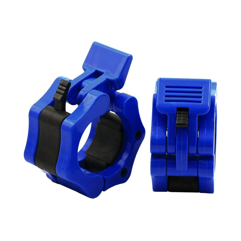 Pair of Olympic Barbell Clip Professional Barbell Plate Lock Collar Clip for 5CM Lever-Blue