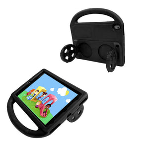 Wheel iPad Case For iPad 7/8/9 Air 3 Pro 10.5 inch Shockproof Stand Cover With Handle Stand-Black