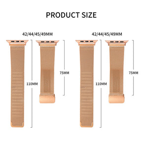 Fashion Magnetic Band Mesh Loop Metal Adjustable for Apple Watch-Rose Gold