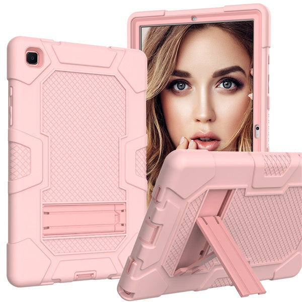 B3 Robot Tablet Case Silicone Shockproof Protective Stand Cover For Samsung Galaxy Tab A7 10.4 T500/T505/T507/T505N(2020)-RoseGold