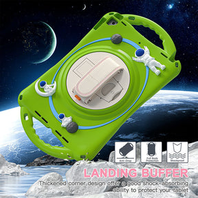 iPad Case Rugged Case with Handle Stand Shoulder Strap for iPad 10.2 Inch 2019/2020/2021-Green