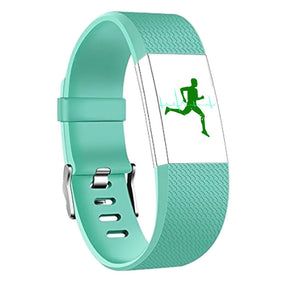 Replacement Strap For Fitbit Charge 2 Silicone Adjustable Sports Wristband-Teal