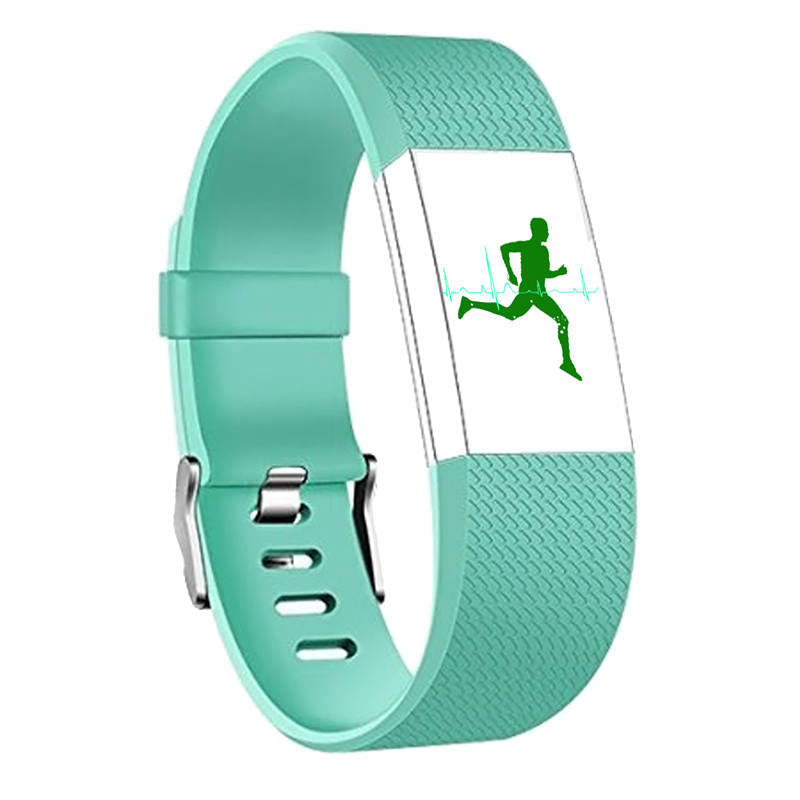 Replacement Strap For Fitbit Charge 2 Silicone Adjustable Sports Wristband-Teal