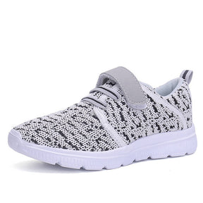 Kids Lightweight Breathable Running Sneakers Sport Casual Shoes for Boys Girls-Grey