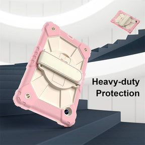 Tablet Case Full Body Protection with Stand Shoulder Strap for Galaxy A9 Plus-RoseGold