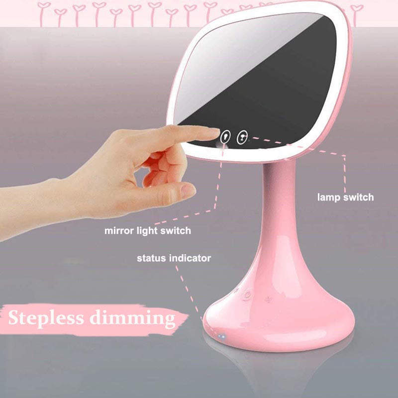 Makeup Mirror Led Dressing Table Mirror with 10X Magnifying Glass-White