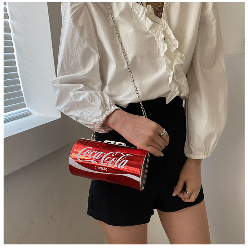 Womens Coca-Cola Cans Shape One Shoulder Messenger Bag-Red