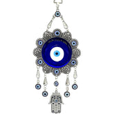 Blue Evil Eye with Hamsa Hand Protection Hanging Ornament