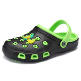 Kids Cute Garden Shoes Cartoon Sandals Children Beach Slipper-Green