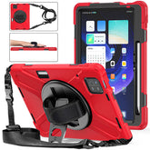 Onepiece Tablet Case for Xiaomi Pad 6 Rugged Lightweight Cover with Handle Strap Shoulder Strap-Red