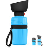 Pet Portable Water Bottles Safety Silicone Collapsible Bottle for Travel 600ML-Blue