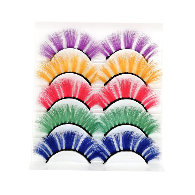 3D False Eyelashes Colored Thick Lashes for Performance Halloween-13
