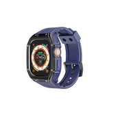 Military Watchbands with Heavy Duty Case TPU for iWatch Ultra-Blue