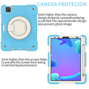 iPad Case For iPad Air 5 with 360¡ãSwivel Stand-Sky Blue