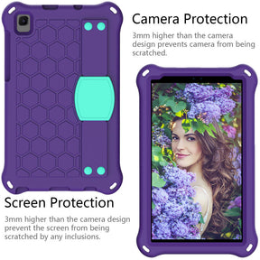 Hive Tablet Case For SamSung Tab A7 Lite 8.7(T220/T225) 2021/Tab A8 (P200/P225) 2019 Durable Stand Cover With Shoulder Strap-PurpleAqua