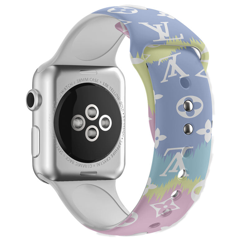 Fashion Painted Printing Silicone Watchband for Apple Watch SE & Series 6/5/4/3/2/1-B6