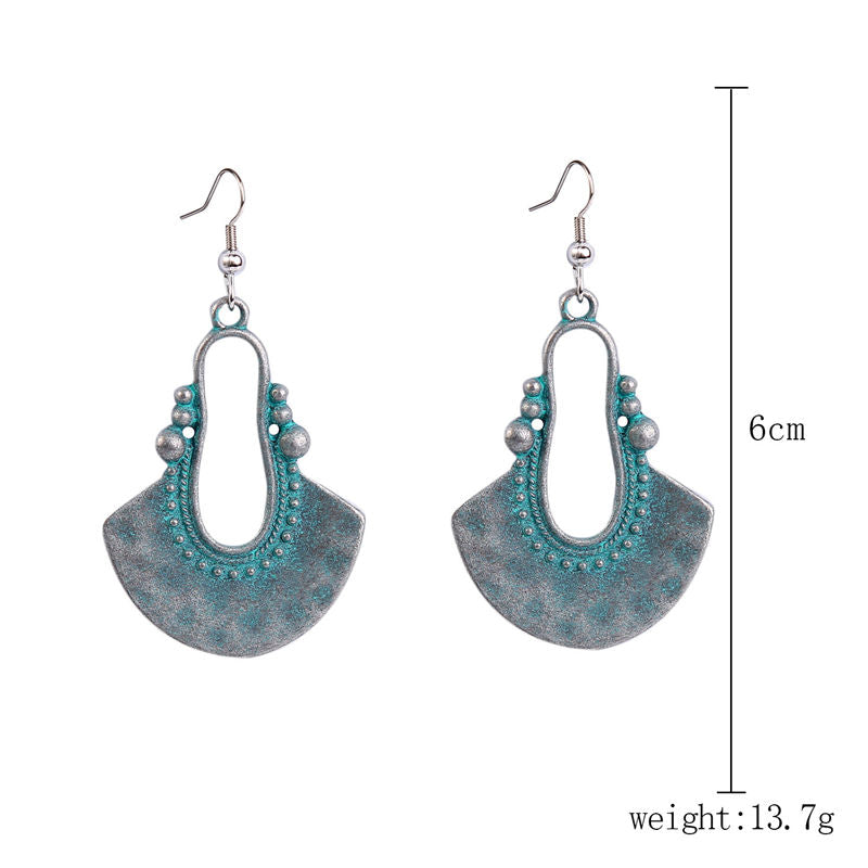 Turquoise Vintage Drop Dangle Earrings for Women-F