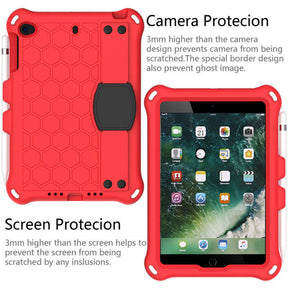 Hive iPad Case For iPad Mini 1/2/3/4/5 Durable Stand Cover With Shoulder Strap-RedBlack