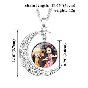 Moon Pendant Demon Slayer Necklace-09