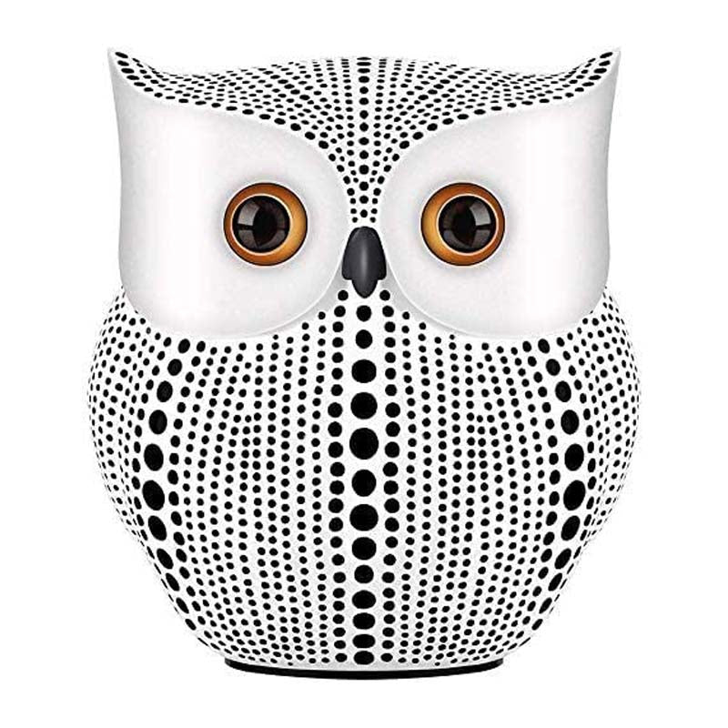Owl Statue for Home Decor Accents Living Room Office Bedroom Kitchen Laundry House Apartment Dorm Bar -White