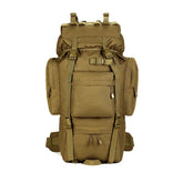 65L Extra Large Camping Waterproof Backpack For Men-Tan