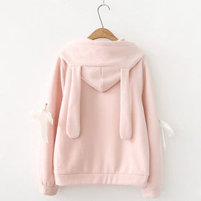 Girls Cute Bunny Sweatshirt Winter Long Sleeve Tops Hoodies