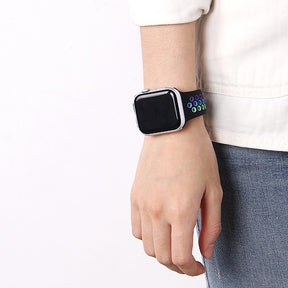 Rainbow Nike Watch Strap For Apple iWatch Series-Black