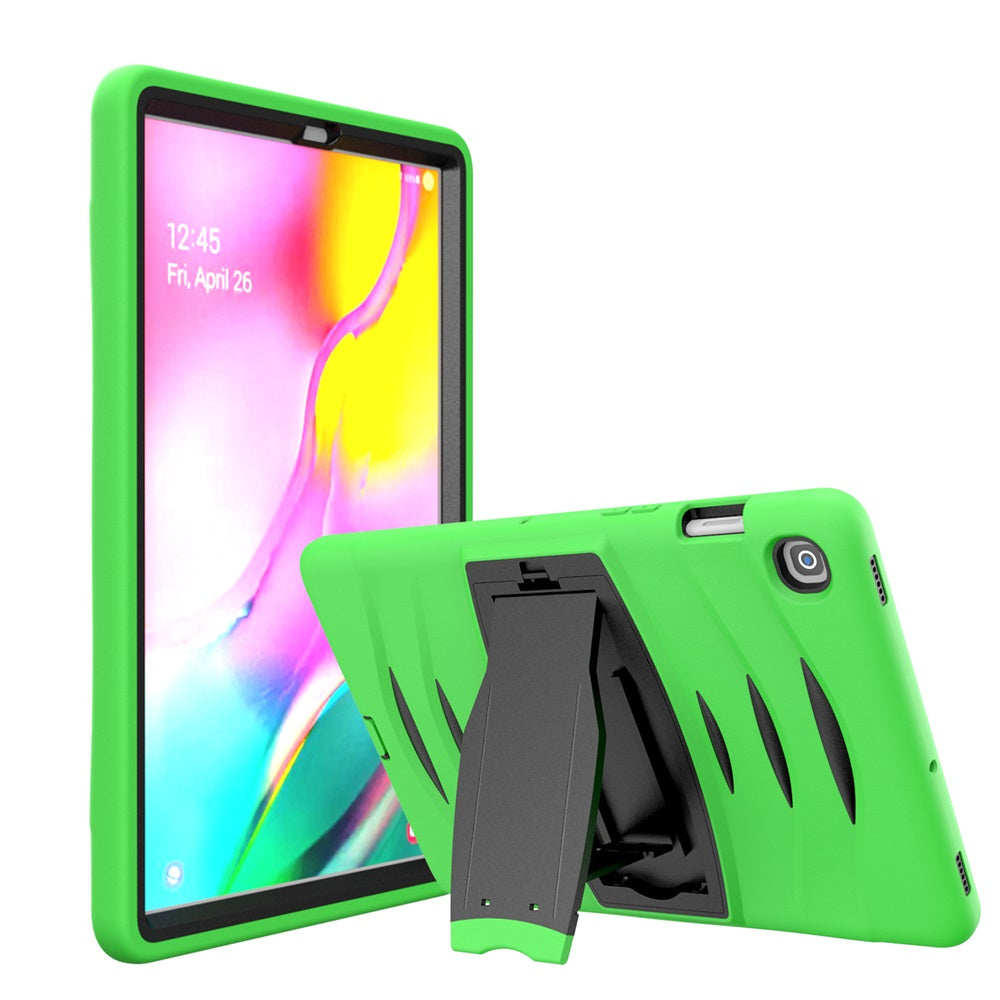 Shock Wave Kickstand Case Anti-Fall Protection For Samsung Tab S5E 10.5 T720/T725(2019)-Green