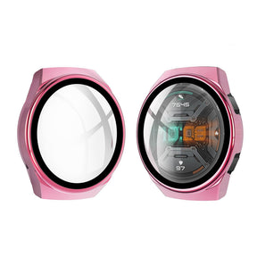 PC + Glass  Full Cover WatchCase For Huawei Watch GT2E-Pink