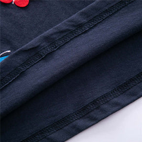 Winter Cotton Toddler Girl Clothes Long Sleeve Girls Dresses For Kids-Royal Blue