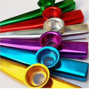 6Pcs Different Colors Metal Kazoos for Children Guitar Ukulele Violin Piano Keyboard