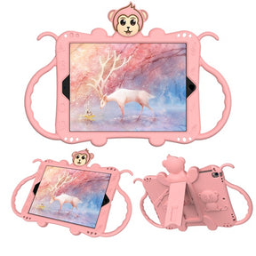 Monkey iPad Case Cartoon Kids Safe Anti-fall Protective Cover For Samsung Galaxy Tab A 8inch£¨2019£©T290/T295-Rose Gold
