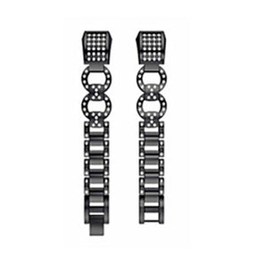 BZ Bling Stainless Steel Alta Watch Band Adjustable Wristband Replacement Watch Strap for Fitbit Alta/Alta HR For Women-Black