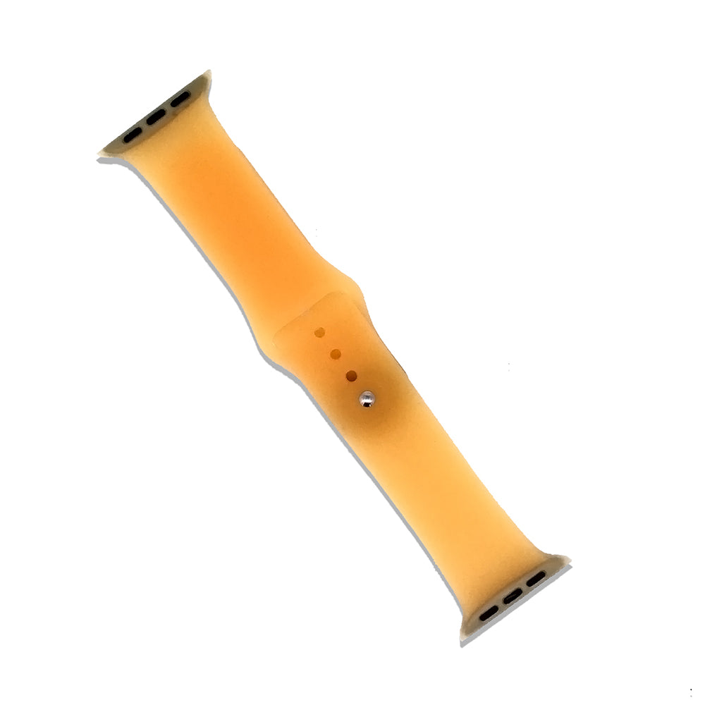 Transparent Silicone Watch Band For Apple Watch SE/6/5/4/3/2/1(Orange)