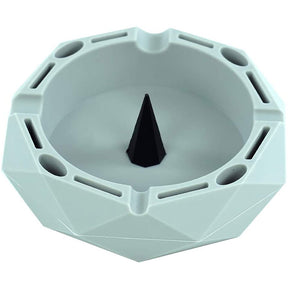 Geometric Silicone Ashtray Eco-Friendly Portable Unbreakable Tabletop Tray for Cigarettes Cigar -Gray