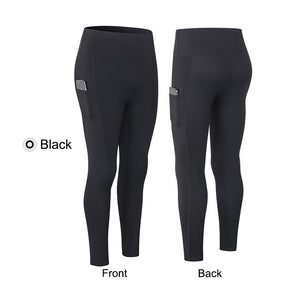 High Waisted Leggings for Women Stretchy Soft Yoga Pants with Pockets-Black