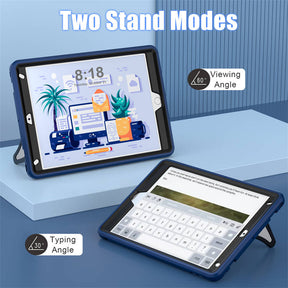 Tablet Case Kids Friendly with Pencil Holder for iPad 11 2020/2021/2022-NavyBlue