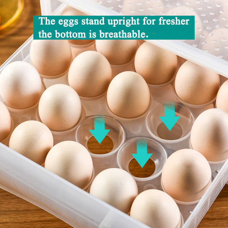 60 Grid Large Capacity Egg Holder Fresh Storage Box for Fridge Multi-Layer Chicken Egg Storage Container